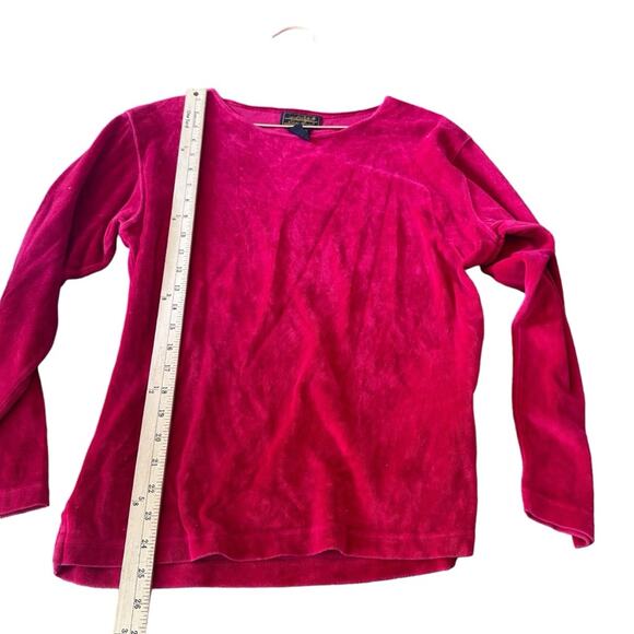 Eddie Bauer velvet red pullover size medium - Picture 2 of 6